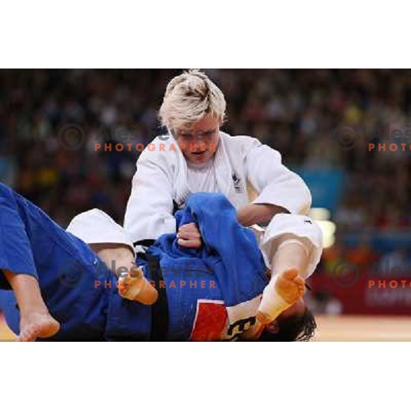 Urska Zolnir of Slovenia fights in second round of -63 kg judo tournament in Excel exhibition centre during London 2012 Summer Olympic Games, Great Britain on July 31, 2012 