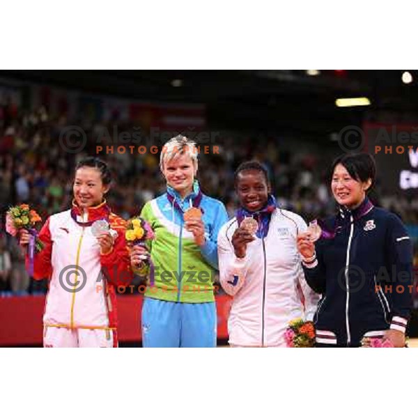 Urska Zolnir of Slovenia, Olympic gold medalist in women\'s judo category -63 kg at London 2012 Olympic Games on July 31, 2012 
