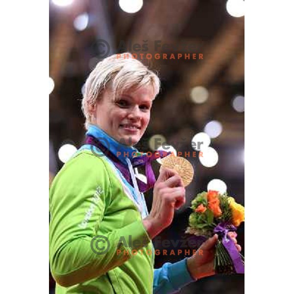 Urska Zolnir of Slovenia, Olympic gold medalist in women\'s judo category -63 kg at London 2012 Olympic Games on July 31, 2012 