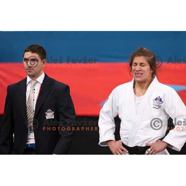 Rasa Sraka of Slovenia after second round of women\'s -70 kg judo tournament during London 2012 Summer Olympic games on 1st of August, 2012 