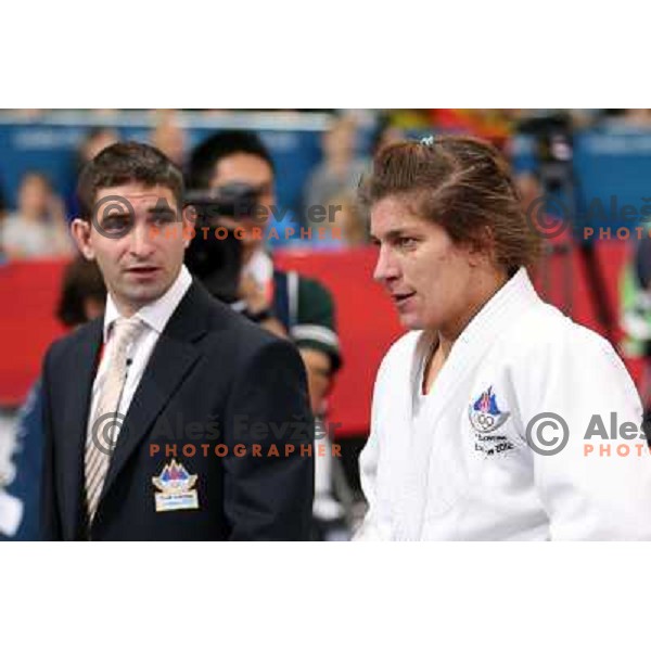 Rasa Sraka of Slovenia after second round of women\'s -70 kg judo tournament during London 2012 Summer Olympic games on 1st of August, 2012 