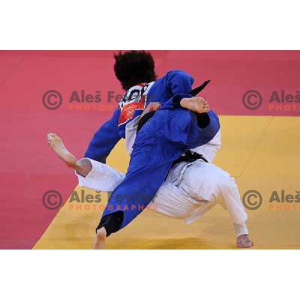 Rasa Sraka of Slovenia fights in third round of women\'s -70 kg judo tournament during London 2012 Summer Olympic games on 1st of August, 2012 