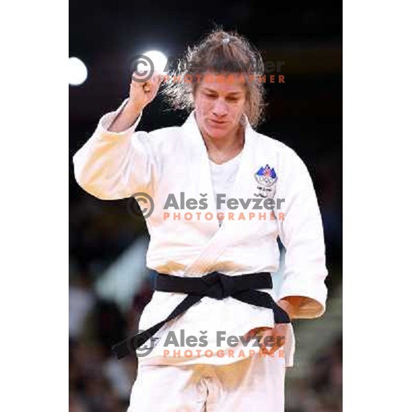 Rasa Sraka of Slovenia after second round of women\'s -70 kg judo tournament during London 2012 Summer Olympic games on 1st of August, 2012 