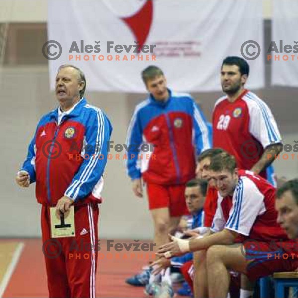 action during World Handball Championship in Tunisia, February 2005