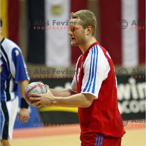 action during World Handball Championship in Tunisia, February 2005