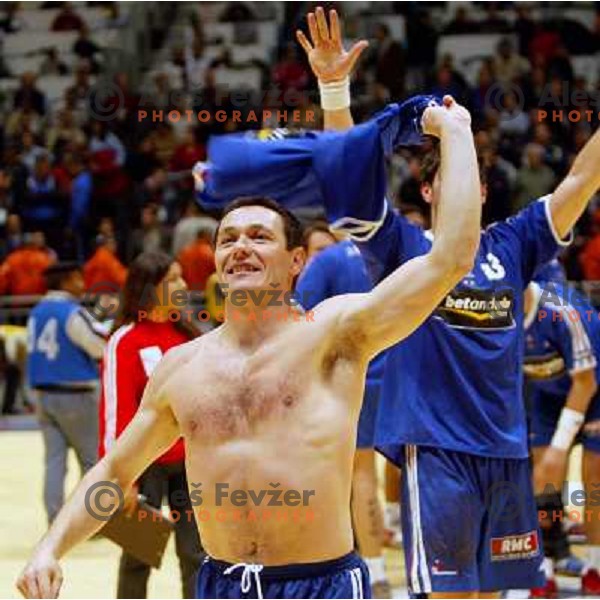 action during World Handball Championship in Tunisia, February 2005