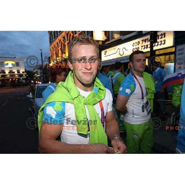 Rok Draksic in Slovenia pub in Camden during London 2012 Summer Olympic games, Great Britain on 2nd of August 2012 