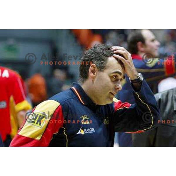 action during World Handball Championship in Tunisia, February 2005