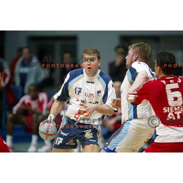 Bostjan Ficko in action during World Handball Championship in Tunisia, February 2005