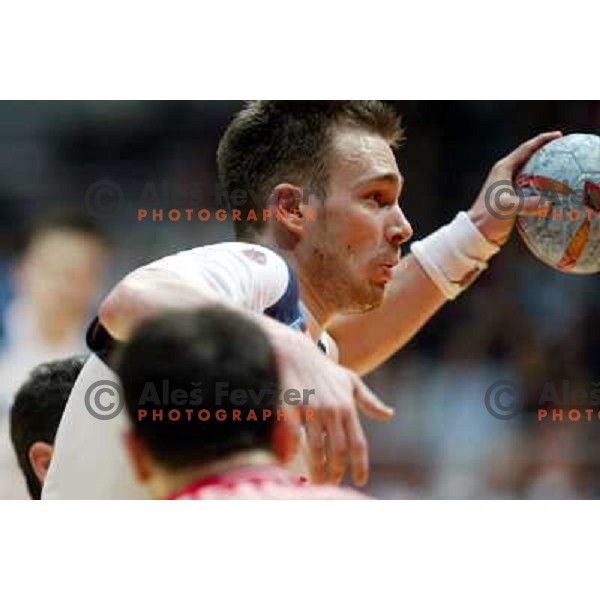 Matjaz Brumen in action during World Handball Championship in Tunisia, February 2005