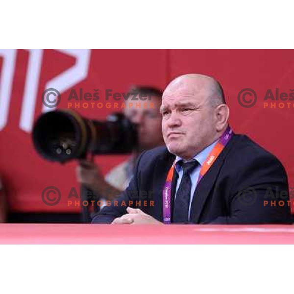 Coach Marjan Fabjan at judo 78+ kg tournament in Excel, London 2012 Olympic games, Great Britain on August 3, 2012 