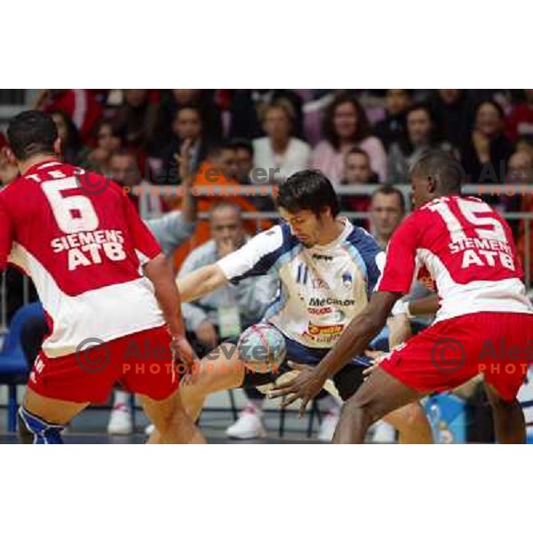 action during World Handball Championship in Tunisia, February 2005