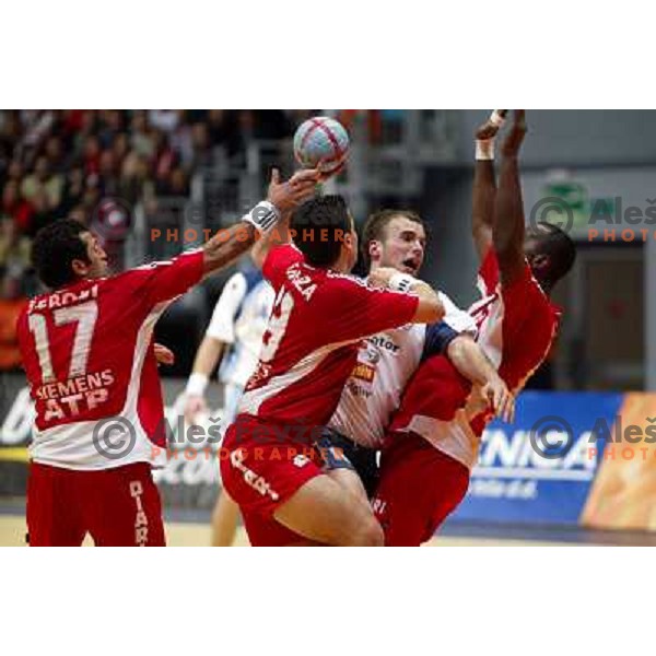 Uros Zorman in action during World Handball Championship in Tunisia, February 2005