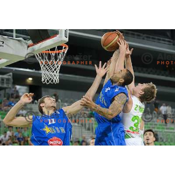Ziga Zagorc in action during basketball game Slovenia - Bosnia and Herzegovina, Adecco Cup, Stozice Arena, Ljubljana, 03.08.2012 