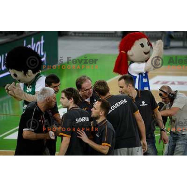 Bozidar Maljkovic in action during basketball game Slovenia - Bosnia and Herzegovina, Adecco Cup, Stozice Arena, Ljubljana, 03.08.2012 
