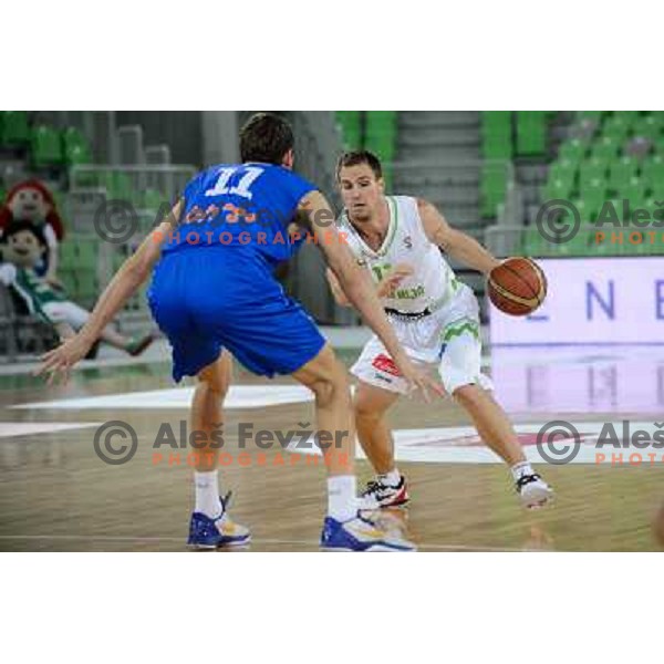 Ziga Zagorc in action during basketball game Slovenia - Bosnia and Herzegovina, Adecco Cup, Stozice Arena, Ljubljana, 03.08.2012 