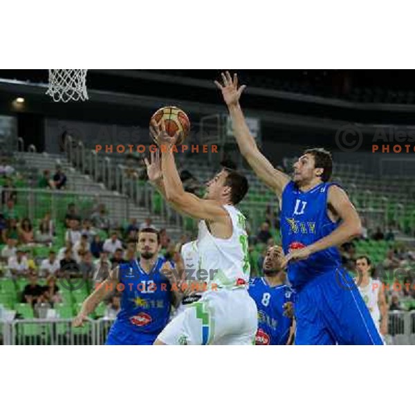 Ziga Zagorc in action during basketball game Slovenia - Bosnia and Herzegovina, Adecco Cup, Stozice Arena, Ljubljana, 03.08.2012 