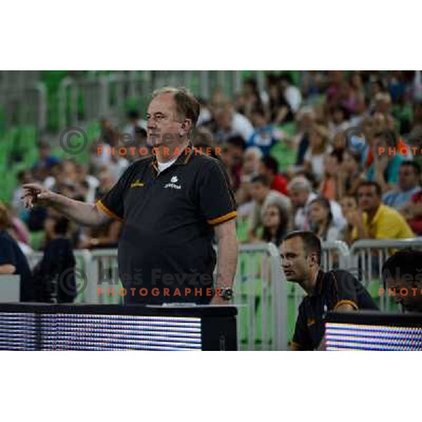 Bozidar Maljkovic in action during basketball game Slovenia - Bosnia and Herzegovina, Adecco Cup, Stozice Arena, Ljubljana, 03.08.2012 
