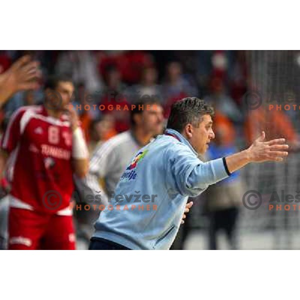 Slavko Ivezic in action during World Handball Championship in Tunisia, February 2005