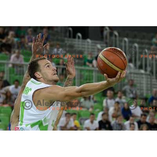 Ziga Zagorc in action during basketball game Slovenia - Bosnia and Herzegovina, Adecco Cup, Stozice Arena, Ljubljana, 03.08.2012 