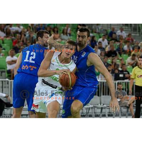Dino Muric in action during basketball game Slovenia - Bosnia and Herzegovina, Adecco Cup, Stozice Arena, Ljubljana, 03.08.2012 