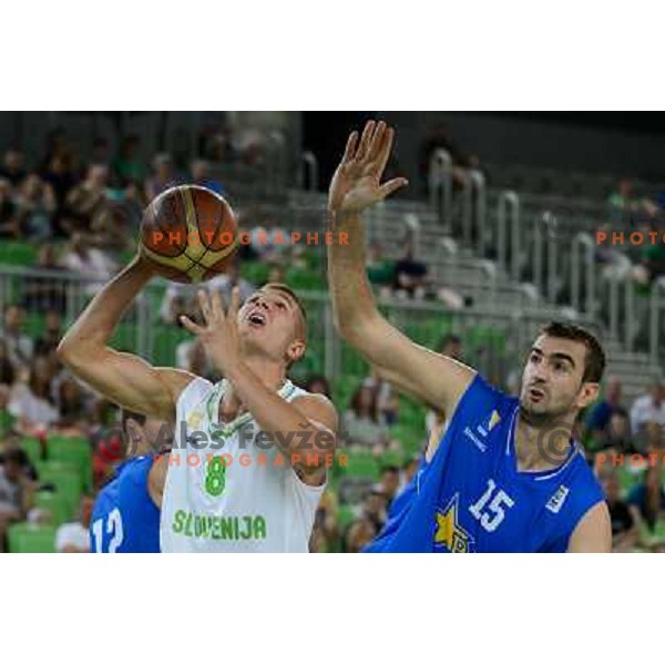 Dino Muric in action during basketball game Slovenia - Bosnia and Herzegovina, Adecco Cup, Stozice Arena, Ljubljana, 03.08.2012 