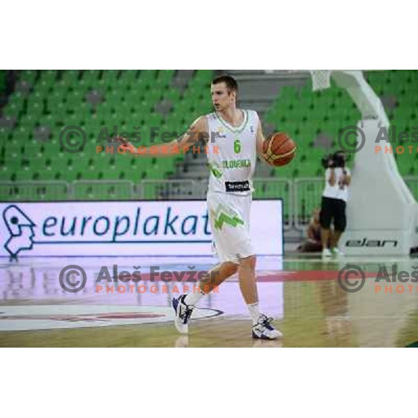 Matej Rojc in action during basketball game Slovenia - Bosnia and Herzegovina, Adecco Cup, Stozice Arena, Ljubljana, 03.08.2012 