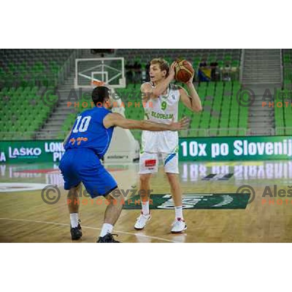 Jaka Blazic in action during basketball game Slovenia - Bosnia and Herzegovina, Adecco Cup, Stozice Arena, Ljubljana, 03.08.2012 