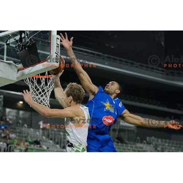 Jaka Blazic in action during basketball game Slovenia - Bosnia and Herzegovina, Adecco Cup, Stozice Arena, Ljubljana, 03.08.2012 