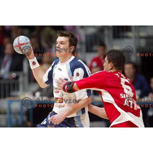 Sergey Rutenka in action during World Handball Championship in Tunisia, February 2005