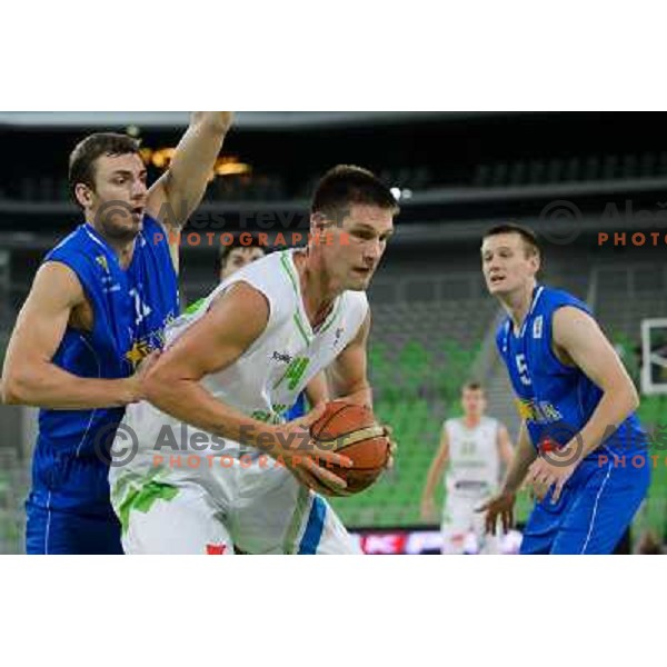 Gasper Vidmar in action during basketball game Slovenia - Bosnia and Herzegovina, Adecco Cup, Stozice Arena, Ljubljana, 03.08.2012 