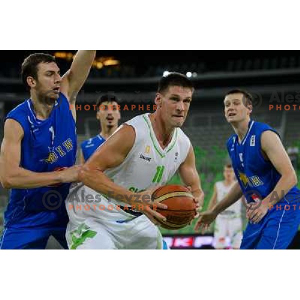 Gasper Vidmar in action during basketball game Slovenia - Bosnia and Herzegovina, Adecco Cup, Stozice Arena, Ljubljana, 03.08.2012 