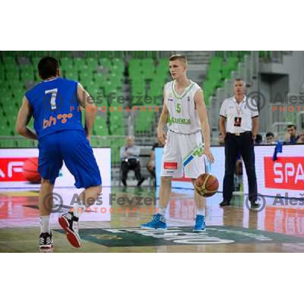 Jaka Rupnik in action during basketball game Slovenia - Bosnia and Herzegovina, Adecco Cup, Stozice Arena, Ljubljana, 03.08.2012 
