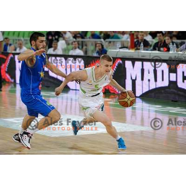 Jaka Rupnik in action during basketball game Slovenia - Bosnia and Herzegovina, Adecco Cup, Stozice Arena, Ljubljana, 03.08.2012 