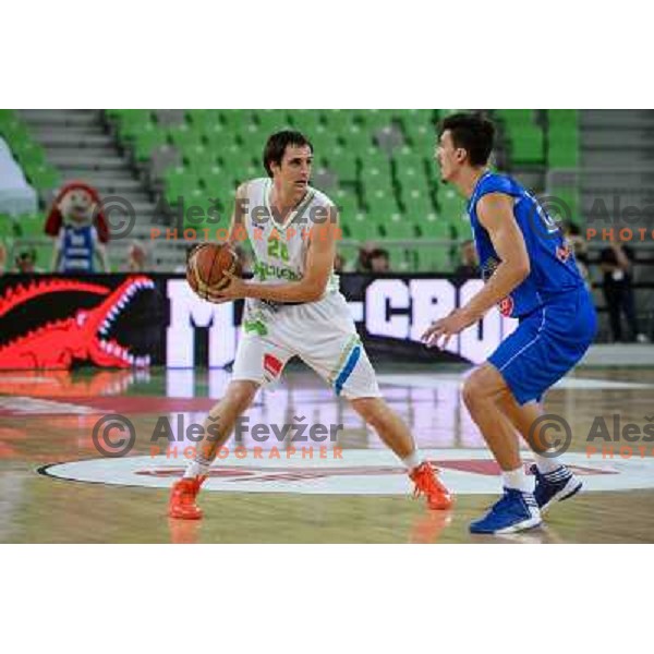 Domen Lorbek in action during basketball game Slovenia - Bosnia and Herzegovina, Adecco Cup, Stozice Arena, Ljubljana, 03.08.2012 