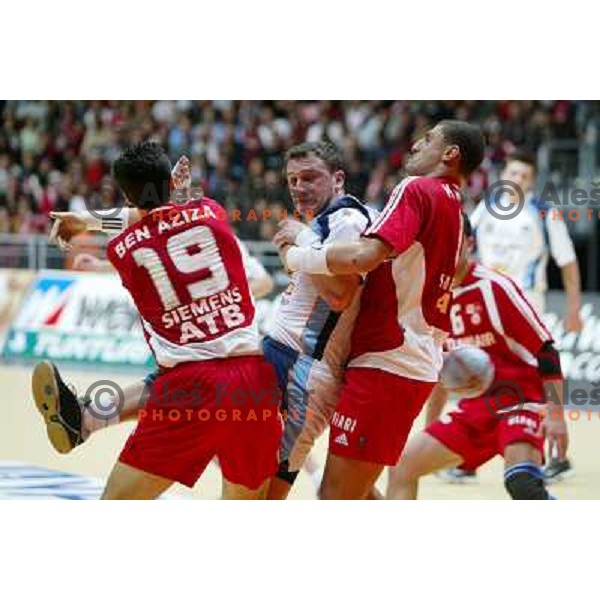 action during World Handball Championship in Tunisia, February 2005