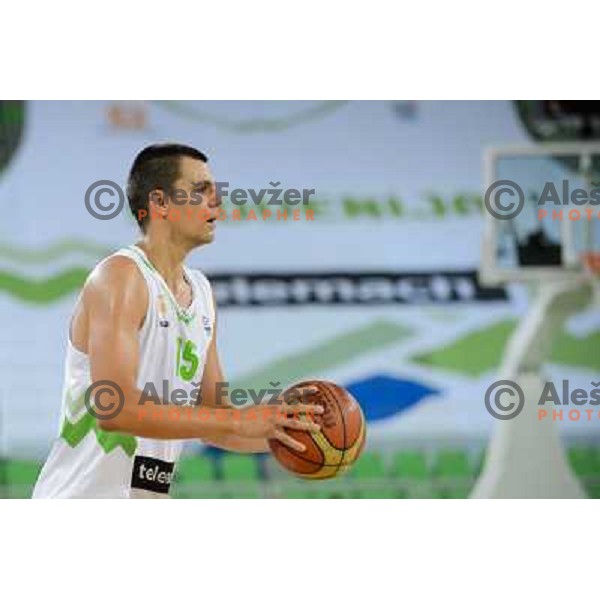 Jure Balazic in action during basketball game Slovenia - Bosnia and Herzegovina, Adecco Cup, Stozice Arena, Ljubljana, 03.08.2012 