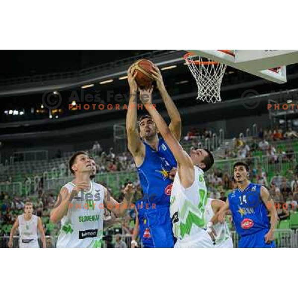 Jure Balazic in action during basketball game Slovenia - Bosnia and Herzegovina, Adecco Cup, Stozice Arena, Ljubljana, 03.08.2012 