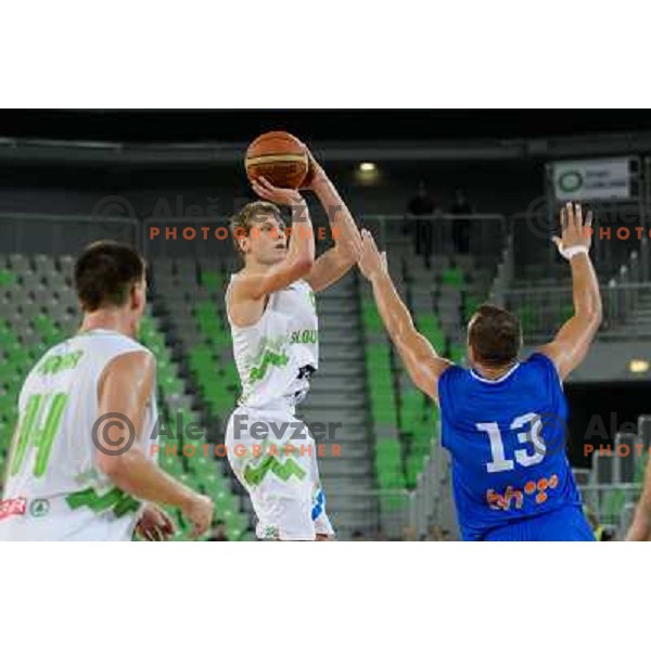 Jaka Blazic in action during basketball game Slovenia - Bosnia and Herzegovina, Adecco Cup, Stozice Arena, Ljubljana, 03.08.2012 