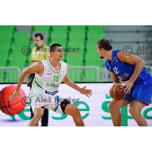 Jure Balazic in action during basketball game Slovenia - Bosnia and Herzegovina, Adecco Cup, Stozice Arena, Ljubljana, 03.08.2012 