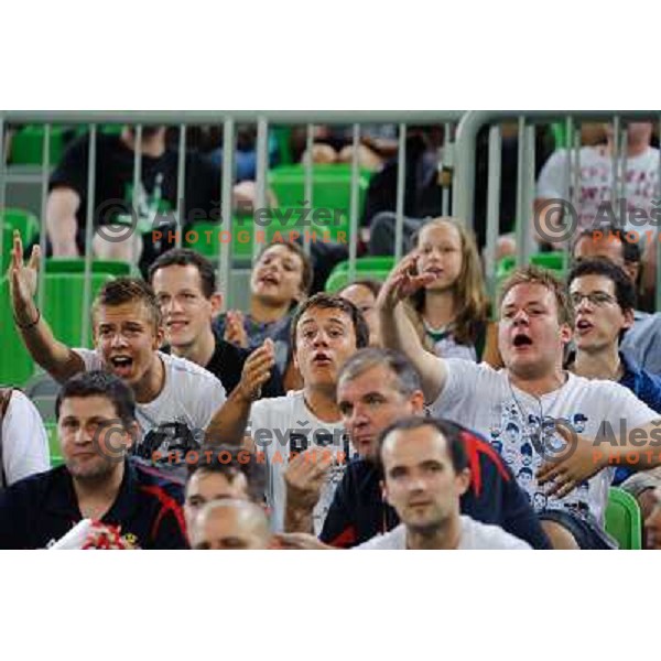 Fans during basketball game Slovenia - Bosnia and Herzegovina, Adecco Cup, Stozice Arena, Ljubljana, 03.08.2012 
