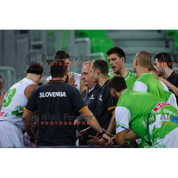 Bozidar Maljkovic in action during basketball game Slovenia - Bosnia and Herzegovina, Adecco Cup, Stozice Arena, Ljubljana, 03.08.2012 