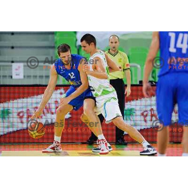 Jure Balazic in action during basketball game Slovenia - Bosnia and Herzegovina, Adecco Cup, Stozice Arena, Ljubljana, 03.08.2012 