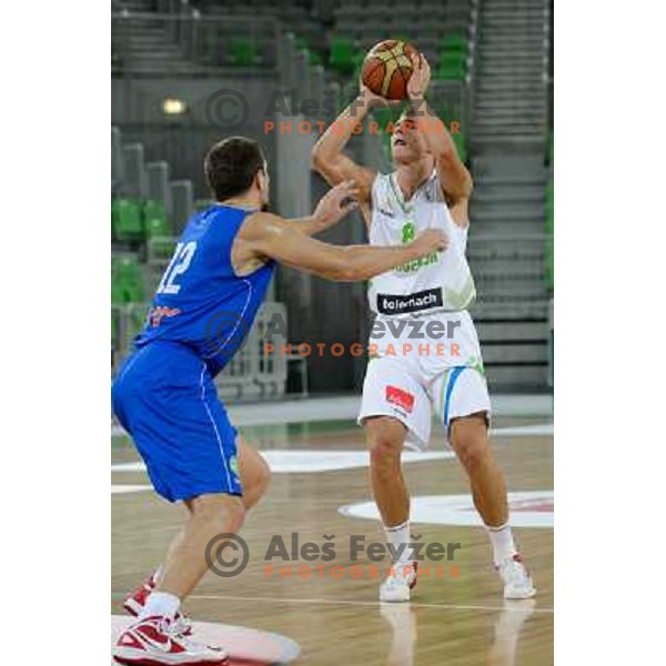 Dino Muric in action during basketball game Slovenia - Bosnia and Herzegovina, Adecco Cup, Stozice Arena, Ljubljana, 03.08.2012 