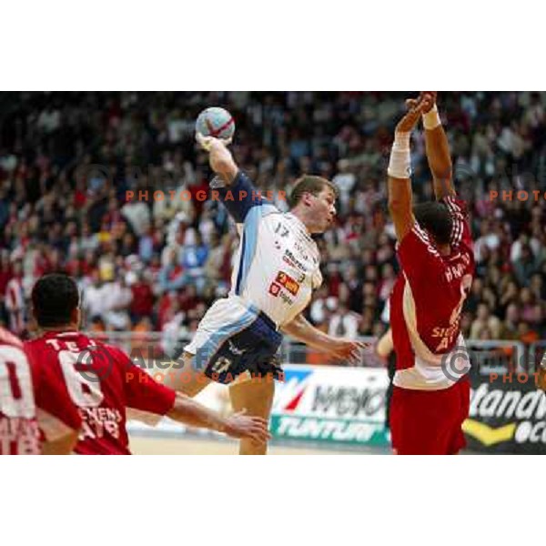 Bostjan Ficko in action during World Handball Championship in Tunisia, February 2005