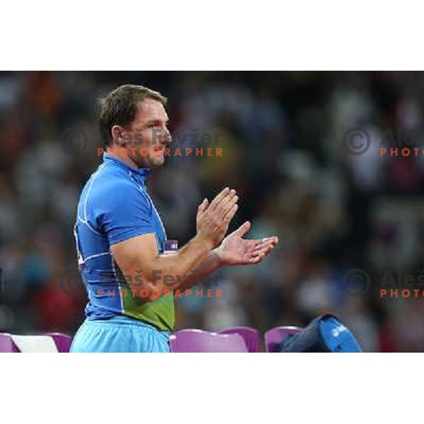 Primoz Kozmus of Slovenia, Olympic silver medalist in hammer throw at Olympic stadium during London 2012 Olympic games on August 5, 2012 