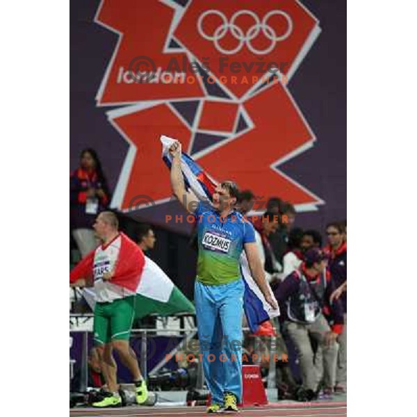 Primoz Kozmus of Slovenia, Olympic silver medalist in hammer throw at Olympic stadium during London 2012 Olympic games on August 5, 2012 