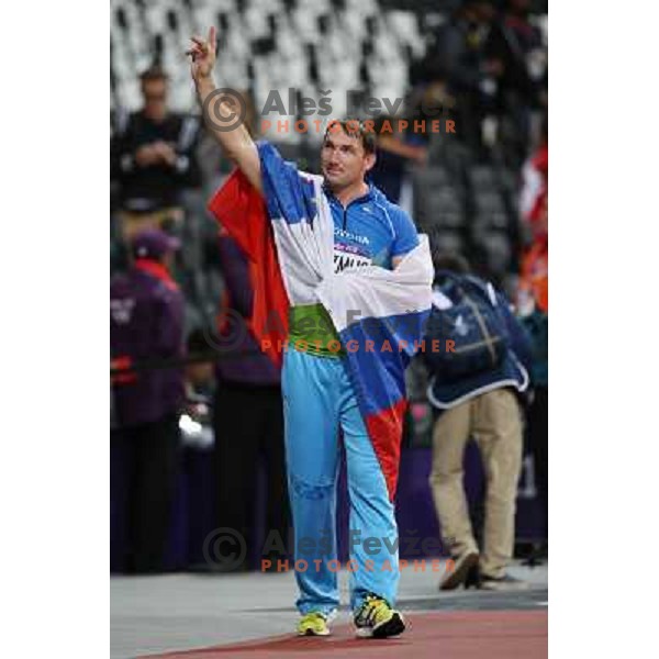 Primoz Kozmus of Slovenia, Olympic silver medalist in hammer throw at Olympic stadium during London 2012 Olympic games on August 5, 2012 