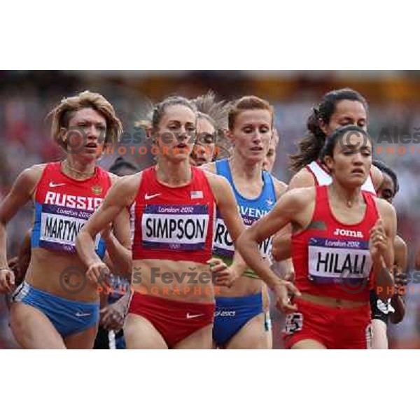 Sonja Roman of Slovenia runs in second qualification heat of women\'s 1500 meters at Olympic stadium during London 2012 Olympic games on August 6, 2012 