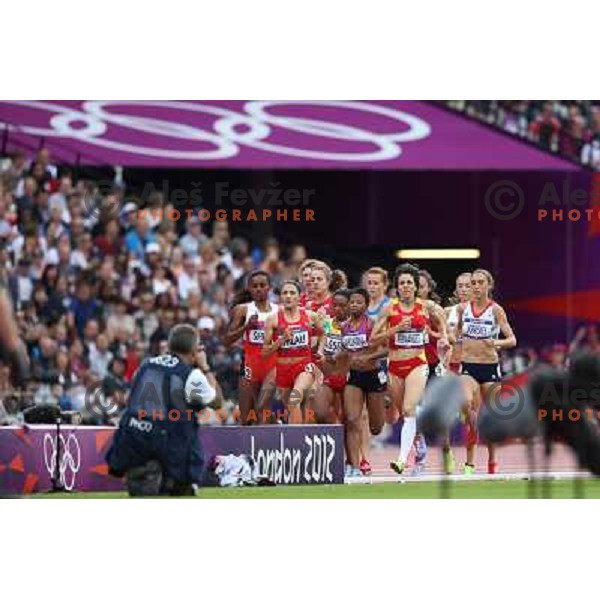 Sonja Roman of Slovenia runs in second qualification heat of women\'s 1500 meters at Olympic stadium during London 2012 Olympic games on August 6, 2012 